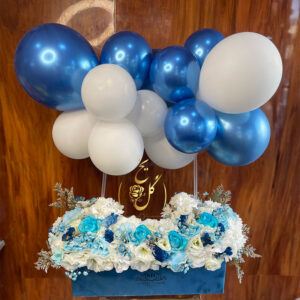 باکس گل مناسب تولد با تم آبی