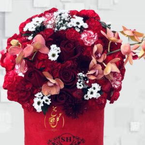 باکس گل قرمز ارزان قیمت کد 1398